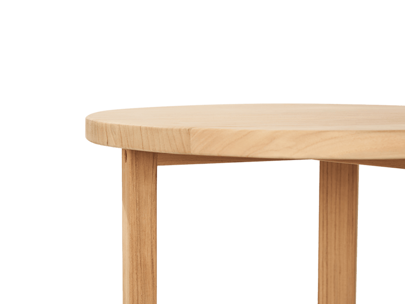 Cross Legs Nesting Teak Patio Side Table - LOOMLAN - HiTeak - Outdoor Side Tables