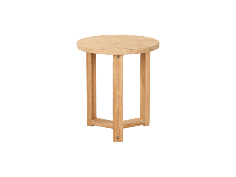 Cross Legs Nesting Teak Patio Side Table - LOOMLAN - HiTeak - Outdoor Side Tables