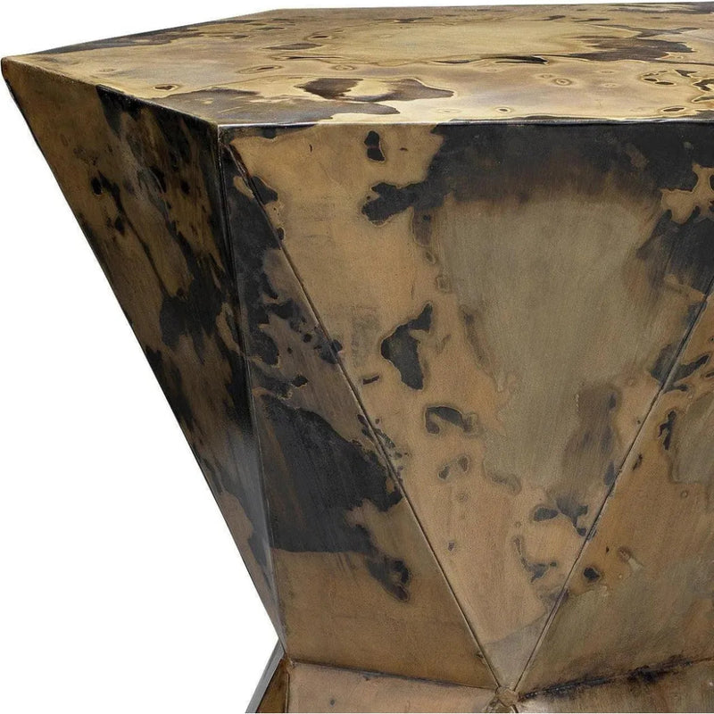 Crown Small Patina Metal Mid Century Side Table - LOOMLAN - Jamie Young - Side Tables