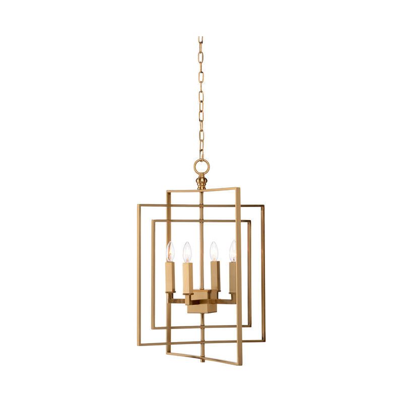 Cube Modern Iron And Brass Made Chandelier - LOOMLAN - Chelsea House - Chandeliers