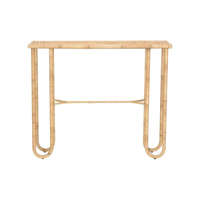 Cuixmala Natrural Rattan Crafted Console Table - LOOMLAN - Wildwood - Console Tables