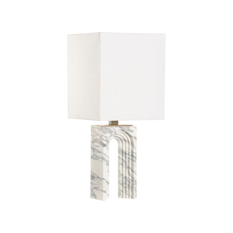 Curvature Natural Arabescato Marble Table Lamp - LOOMLAN - Wildwood - Table Lamps