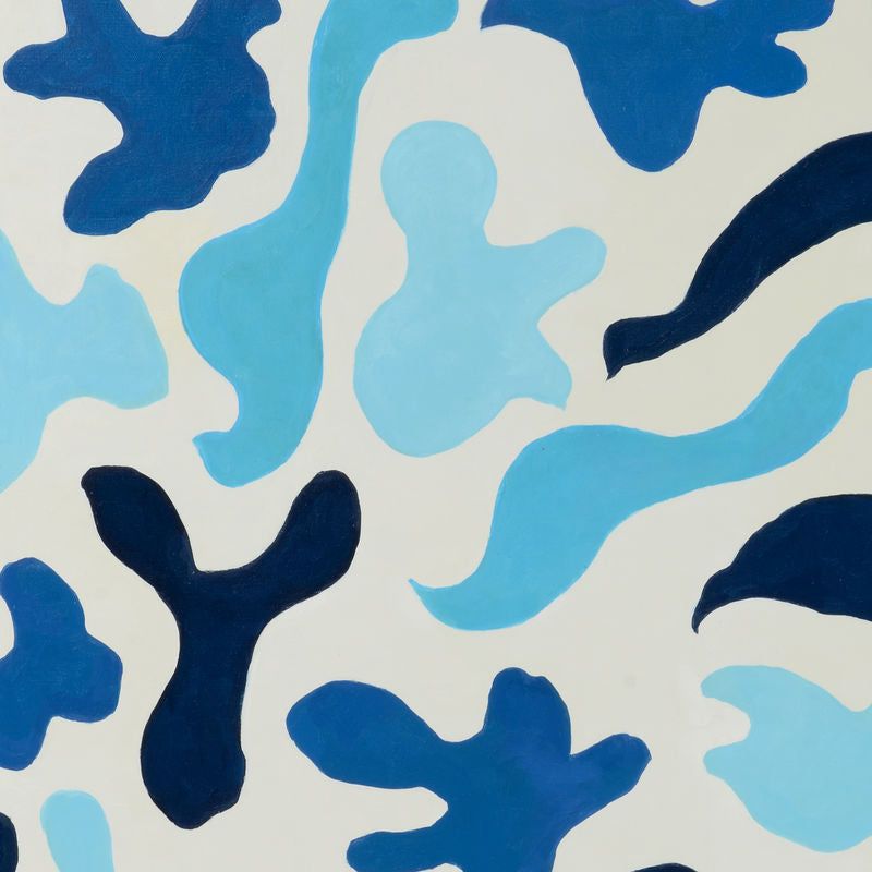 Cutouts in Blue Stretched Canvas Artwork - LOOMLAN - Chelsea House - Artwork