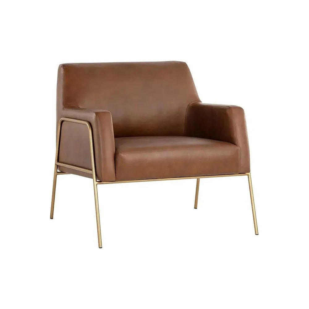 Cybil Leather Lounge Chair - LOOMLAN - SUNPAN - Accent Chairs