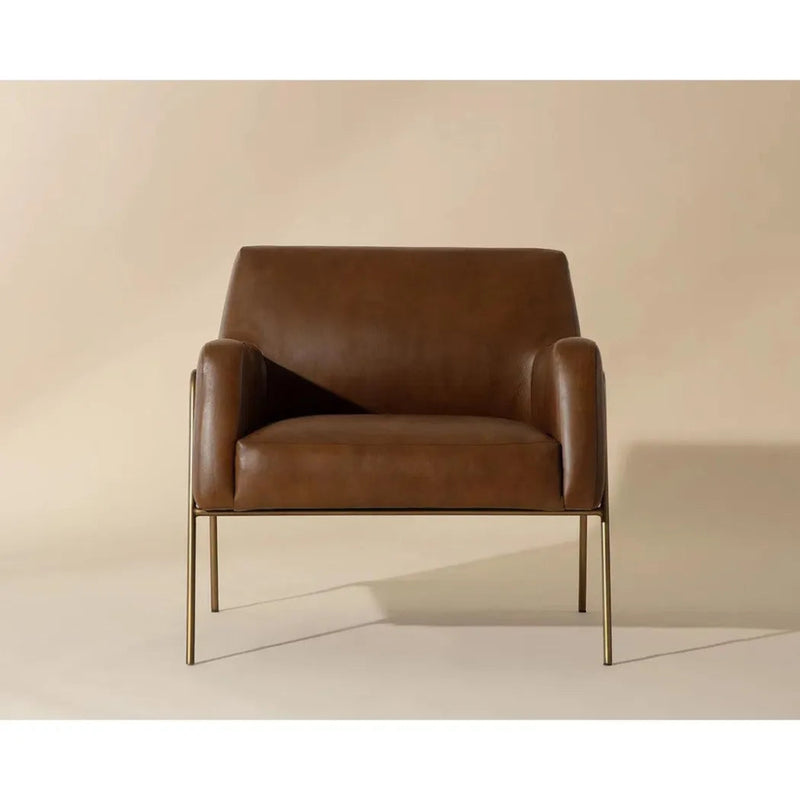 Cybil Leather Lounge Chair - LOOMLAN - SUNPAN - Accent Chairs