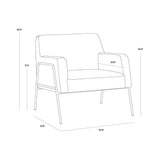 Cybil Leather Lounge Chair - LOOMLAN - SUNPAN - Accent Chairs