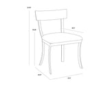 Maiden Dining Chair White Faux Leather Modern Design