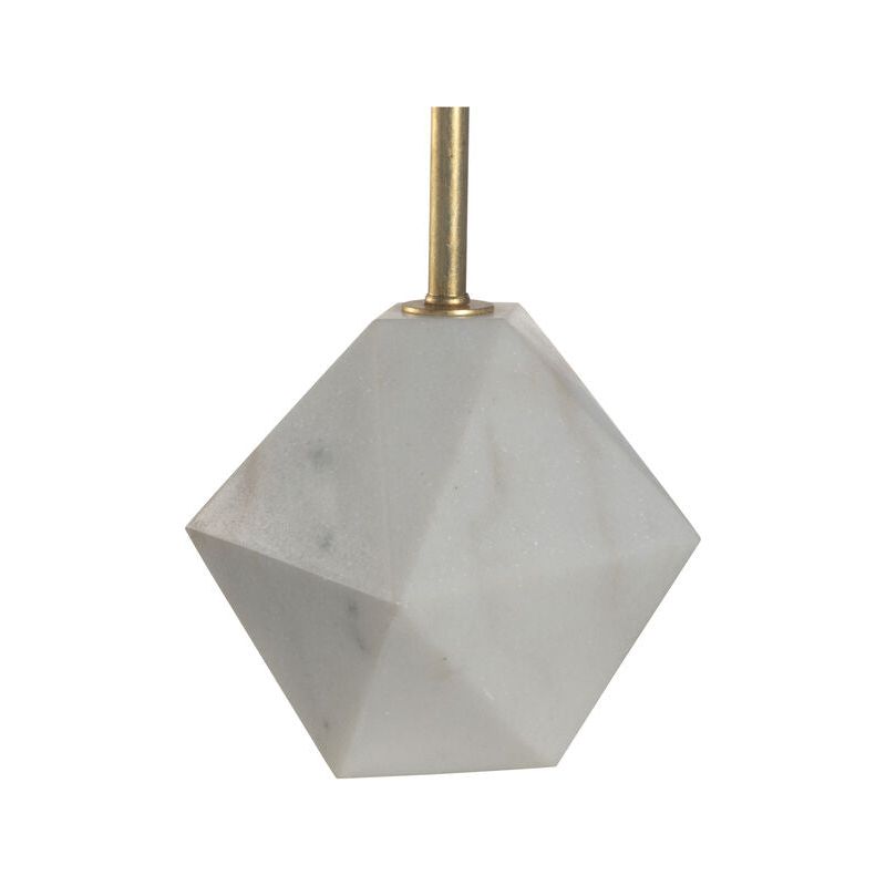 Geometric Marble Gold Leaf Iron Shaft Table Lamp