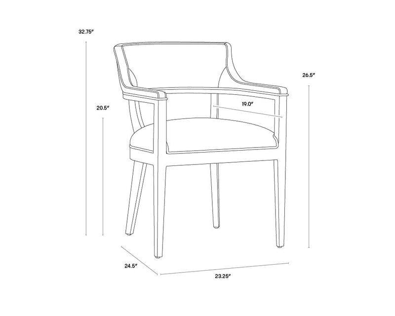 Brylea Fabric Upholstered Dining Armchair