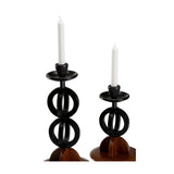 Kate Modern Wooden Candleholder (Set Of 2)