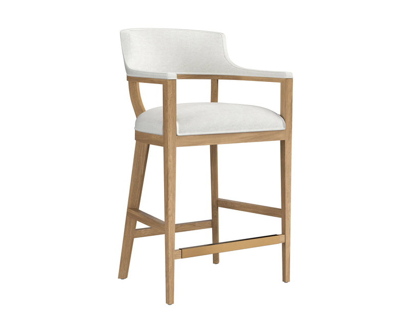 Brylea Leather Upholstered Modern Barstool