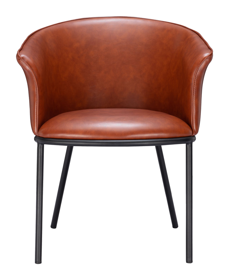 Garston Steel Brown Armless Dining Chair