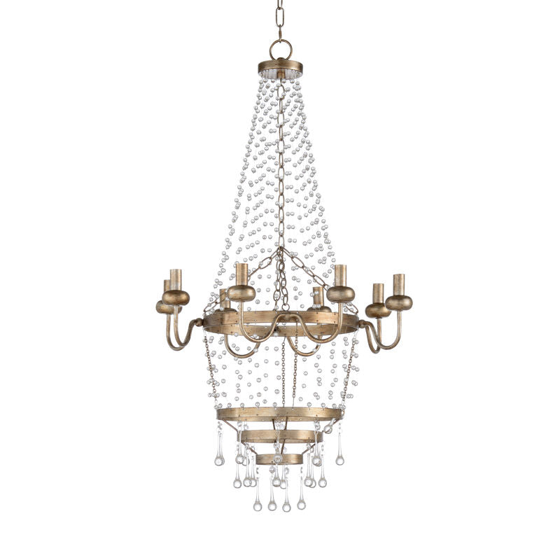 Ansley Silver Vintage Crystal Chandelier