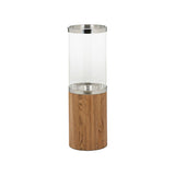 Muskoka Teak And Glass Elegance Patio Candleholder