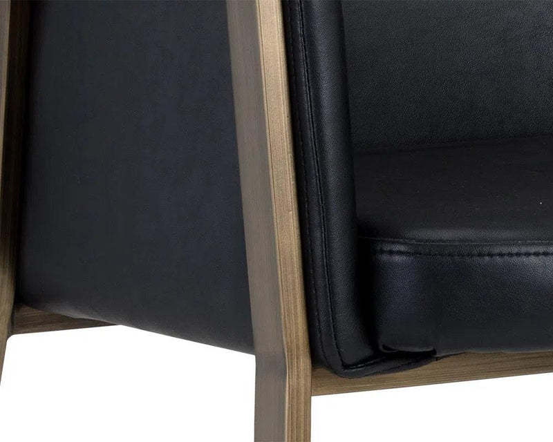 Bernadette Leather Upholstered Dining Armchair