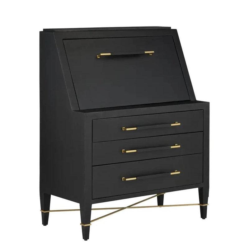 Verona Black Secretary Desk