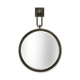 Grenada Iron Framed Wall Mirror-Wall Mirrors-Wildwood-Black-LOOMLAN