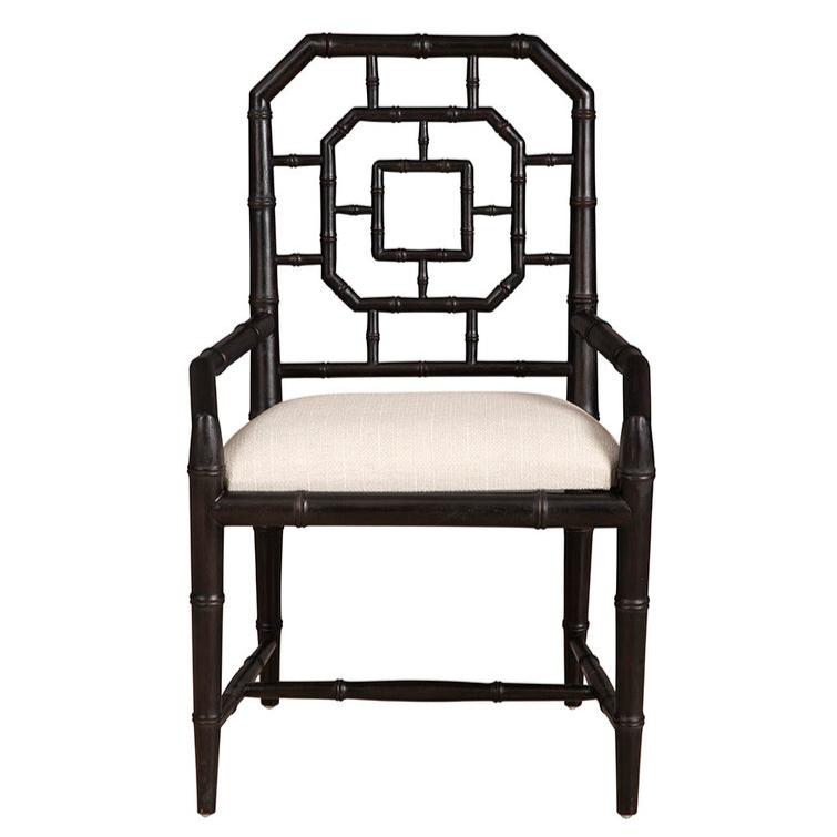 Lahara Linen Upholstered Black Armchair