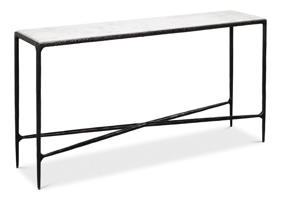 Dakor Marble Top Rectangular Console Table - LOOMLAN - Sarreid - Console Tables