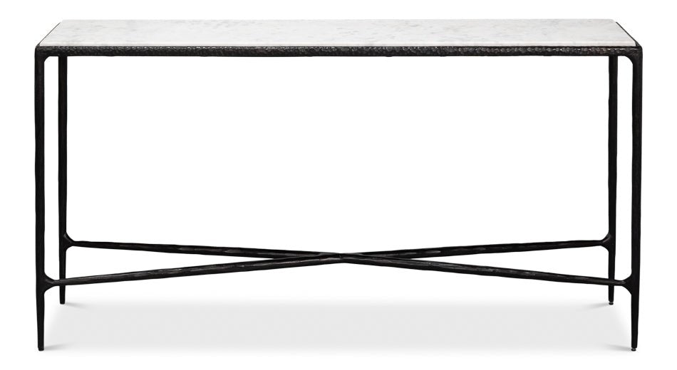 Dakor Marble Top Rectangular Console Table - LOOMLAN - Sarreid - Console Tables