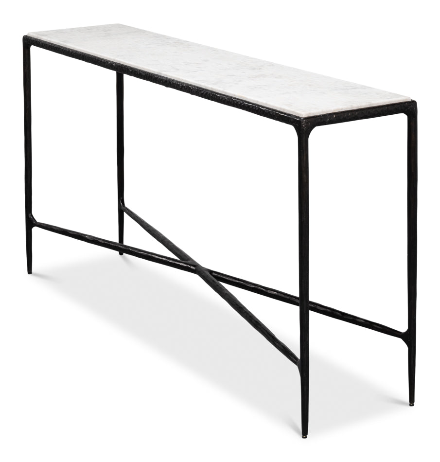 Dakor Marble Top Rectangular Console Table - LOOMLAN - Sarreid - Console Tables