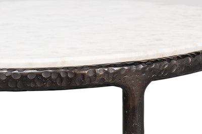 Dakor Marble Top Round Coffee Table - LOOMLAN - Sarreid - Coffee Tables