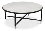 Dakor Marble Top Round Coffee Table - LOOMLAN - Sarreid - Coffee Tables