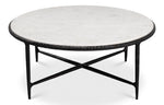 Dakor Marble Top Round Coffee Table - LOOMLAN - Sarreid - Coffee Tables