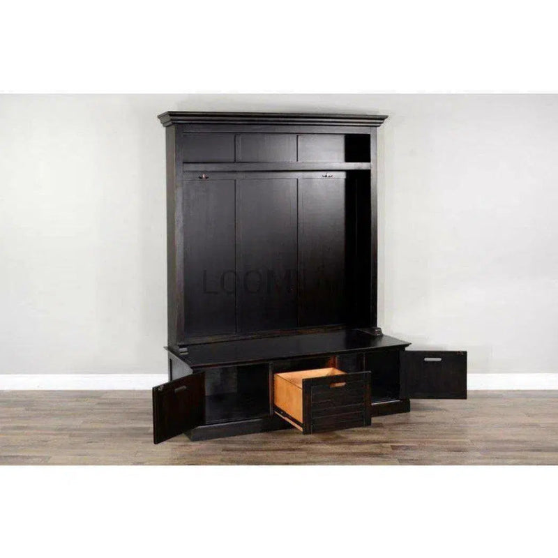 Dakota Entry Locker Hall Tree Bench Storage - LOOMLAN - Sunny D - Hall Trees & Lockers