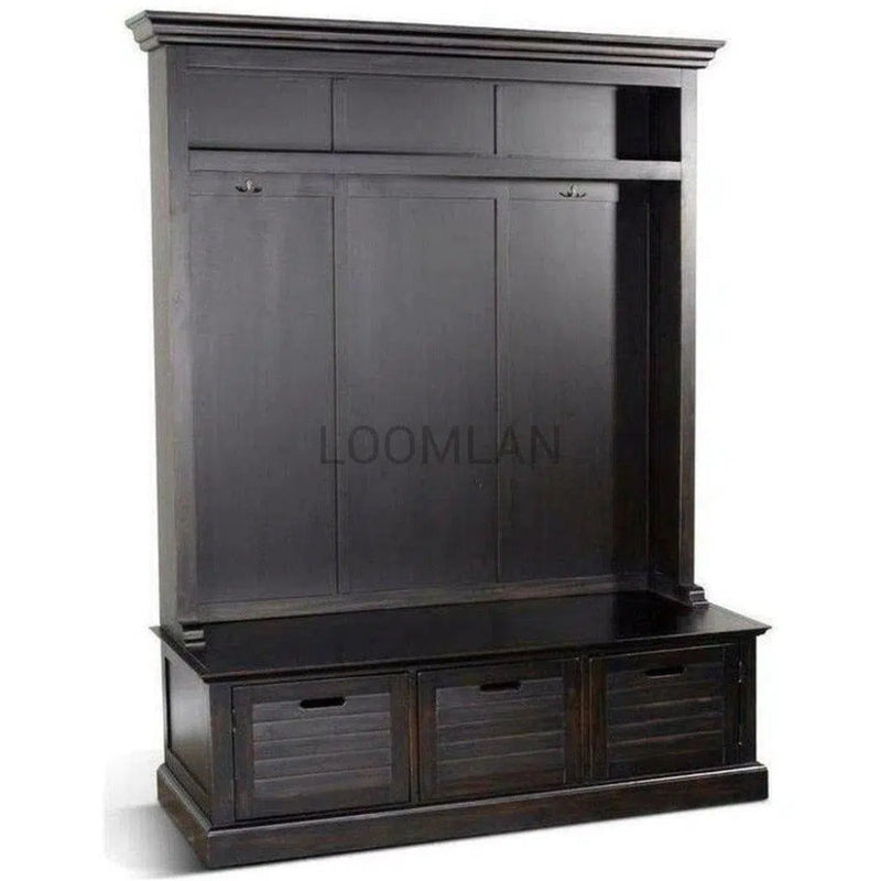 Dakota Entry Locker Hall Tree Bench Storage - LOOMLAN - Sunny D - Hall Trees & Lockers