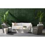 Dali Concrete Outdoor Geometric End Table - LOOMLAN - SUNPAN - Outdoor Side Tables