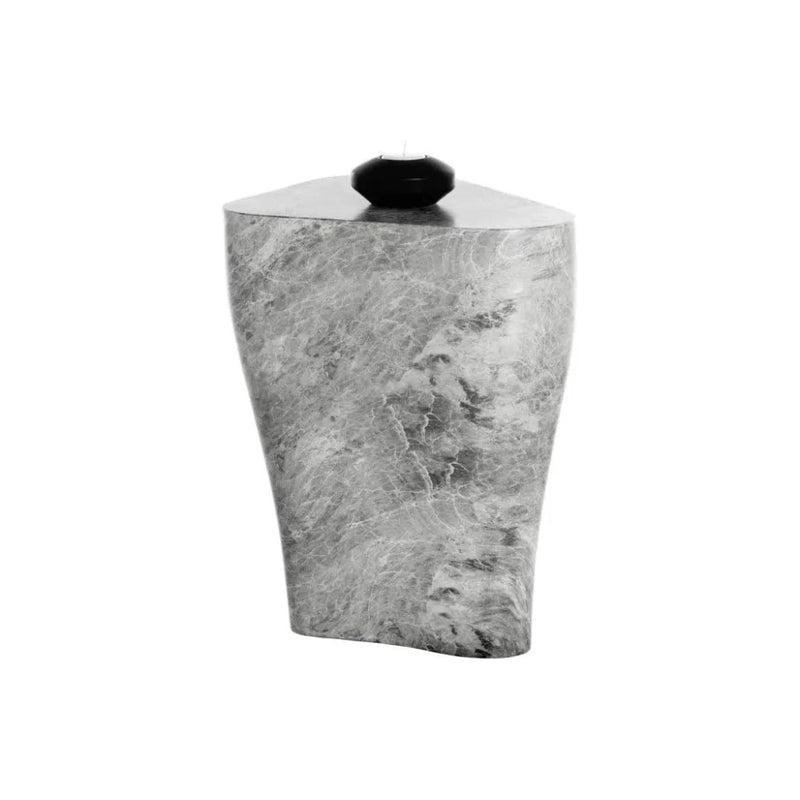 Dali Concrete Outdoor Geometric End Table - LOOMLAN - SUNPAN - Outdoor Side Tables