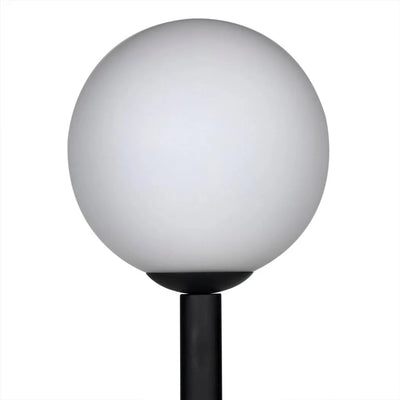 Dallas Steel and Frosted Globe Floor Lamp - LOOMLAN - Noir - Floor Lamps