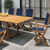 Dalton Teak Patio Family Dining Set 9PC - LOOMLAN - HiTeak - Outdoor Dining Sets