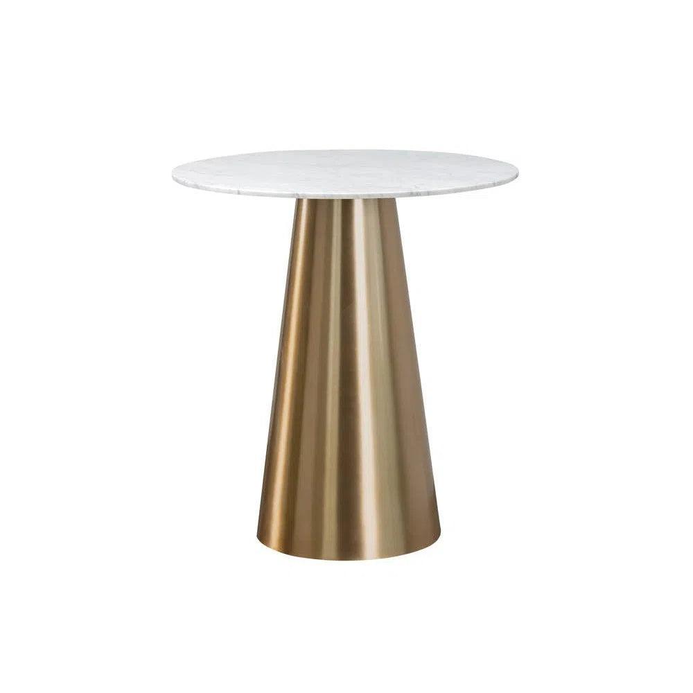 Damon Marble Top Steel Round Bar Table - LOOMLAN - SUNPAN - Bar Tables