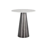 Damon Marble Top Steel Round Bar Table - LOOMLAN - SUNPAN - Bar Tables