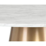 Damon Marble Top Steel Round Bistro Table - LOOMLAN - SUNPAN - Dining Tables