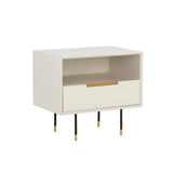 Danbury Wooden Steel Nightstand - LOOMLAN - SUNPAN - Nightstands
