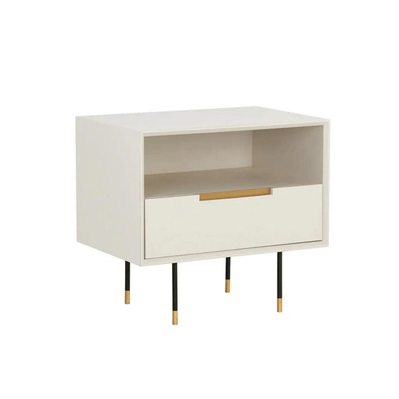 Danbury Wooden Steel Nightstand - LOOMLAN - SUNPAN - Nightstands