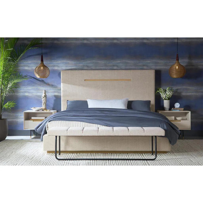 Danbury Wooden Steel Nightstand - LOOMLAN - SUNPAN - Nightstands
