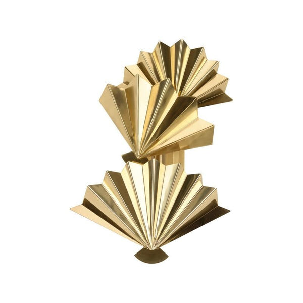 Dancing Fan Polished Brass Finish Wall Sconce - LOOMLAN - Chelsea House - Wall Sconces