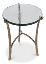 Dandy Iron Framed Round Side Table - LOOMLAN - Sarreid - Side Tables