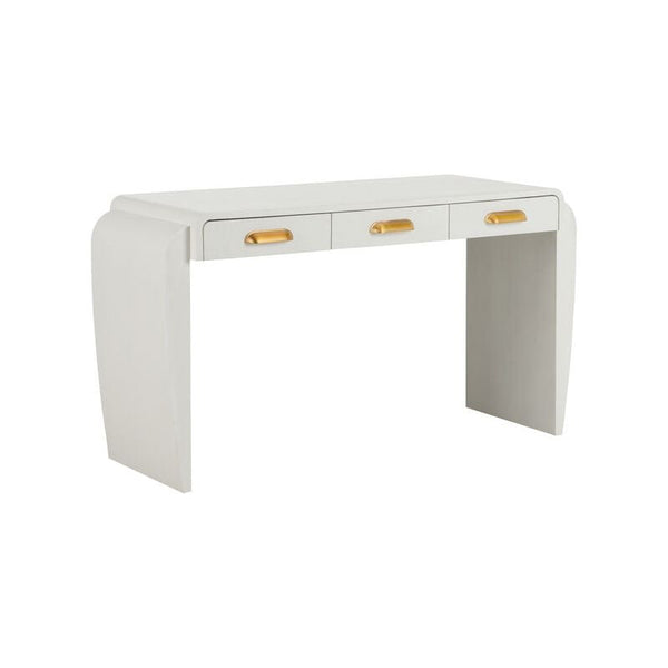 Daphane White Finished Wood Desk - LOOMLAN - Wildwood - Home Office Desks