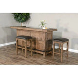 Dark Brown Backless Barstool Cushion Seat - LOOMLAN - Sunny D - Bar Stools