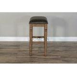 Dark Brown Backless Barstool Cushion Seat - LOOMLAN - Sunny D - Bar Stools
