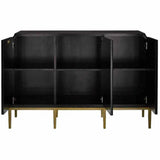 Dark Sapphire Black Antique Brass Kallista Credenza - LOOMLAN - Currey & Co - Sideboards