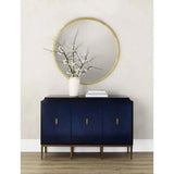 Dark Sapphire Black Antique Brass Kallista Credenza - LOOMLAN - Currey & Co - Sideboards