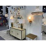Dark Walnut Brass Evie Shagreen Credenza - LOOMLAN - Currey & Co - Sideboards