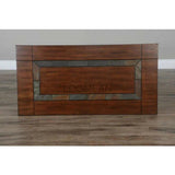 Dark Wood Slate Cocktail Coffee Table - LOOMLAN - Sunny D - Coffee Tables