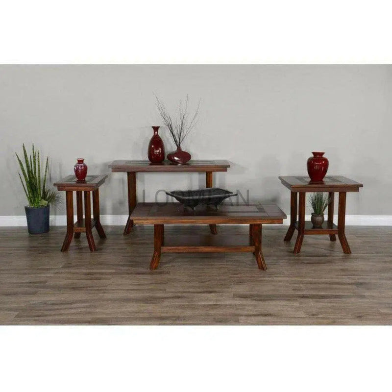 Dark Wood Slate Sofa Table - LOOMLAN - Sunny D - Console Tables